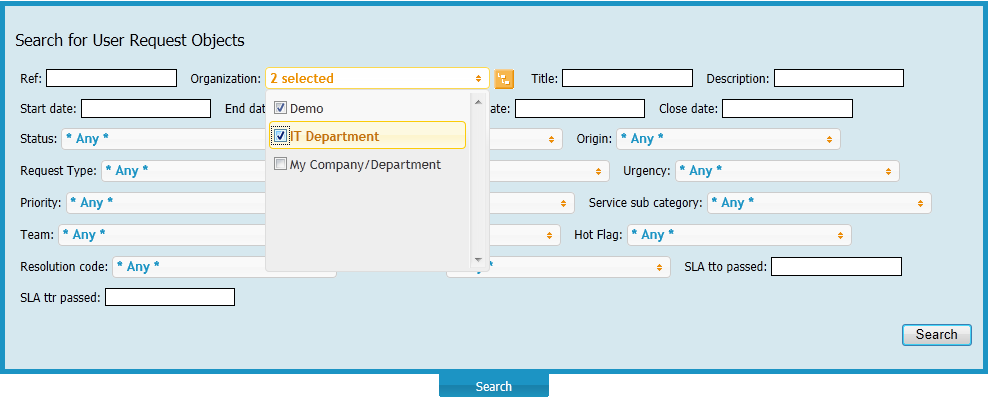 A search form