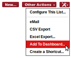 Toolkit operation: Add To Dashboard