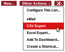 Toolkit operation: CSV Export