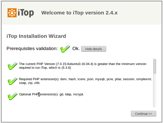 Step 1: Configuration check