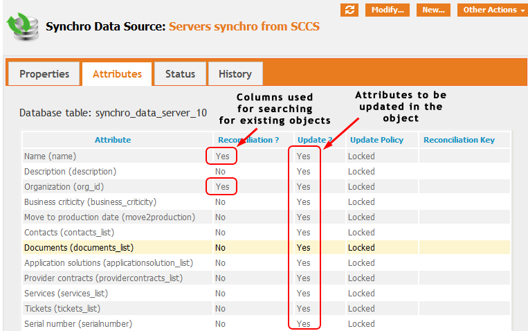  Synchro Data Source Attributes 