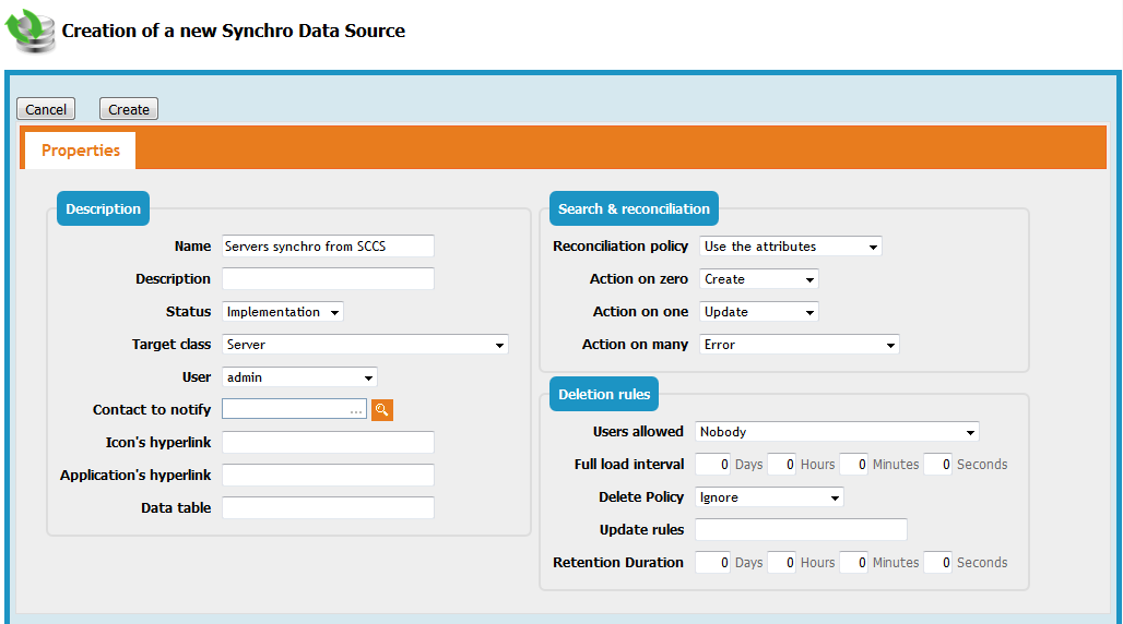  Definition of a synchro data source 