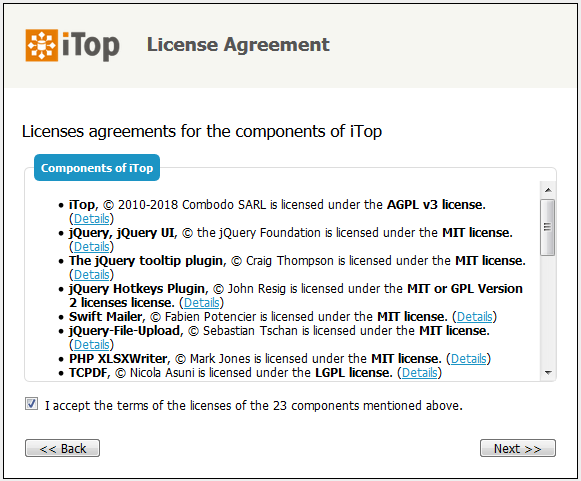 Step 3: License agreement
