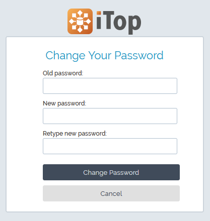 Change Password dialog